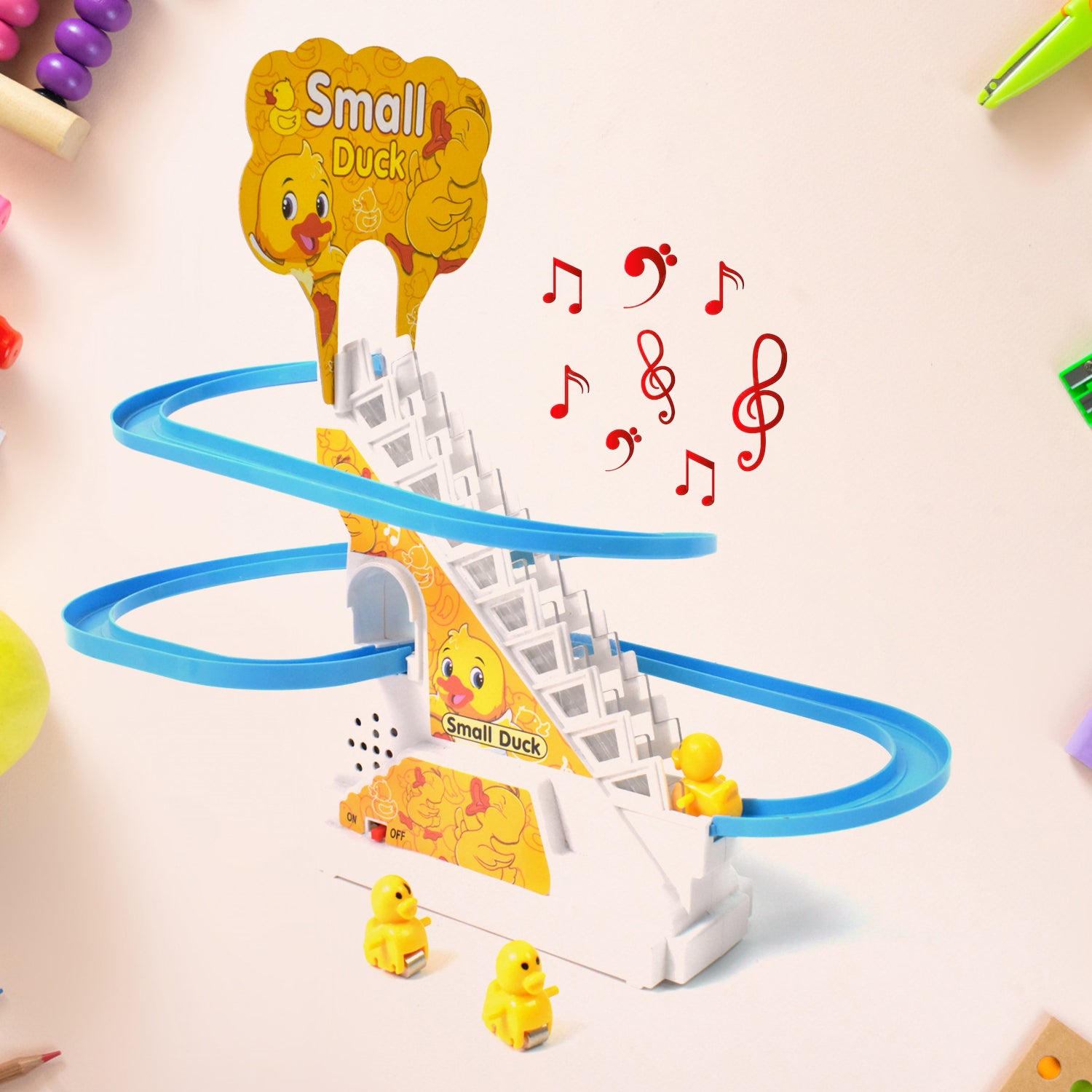 Ducks-Climb-Stairs-Toy-Roller-Coaster-Electric-Duck-Chasing-Race-Track-Set-Fun-Duck-Stair-Climbing-Toy-With-Flashing-Lights-Music-And-3-Ducks-Small-Ducks-Climbing-Toys