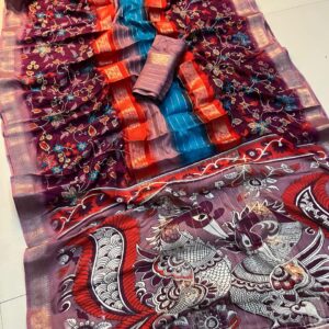 AJRAKH CLASIC JAACUARD SAREE