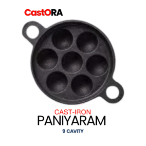 CASTORA Cast Iron Paniyaram Pan | 7 Cavity | 1.25 Kg