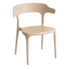 Modern Sandal Plastic Chair with Armrest  Minimalist Ergonomic Dining Chair | Lightweight & Durable Seating for Home, Office, Café & Balcony