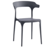 Modern Grey Plastic Chair with Armrest  Minimalist Ergonomic Dining Chair | Lightweight & Durable Seating for Home, Office, Café & Balcony