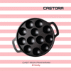 CASTORA Cast Iron Paniyaram Pan | 12 Cavity | 2.7 Kg