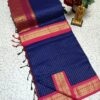 Kalyani Soft Cotton Saree in Dual Tone Purple and Pink with Contrast Zari Borders and Premium Traditional Weaving