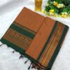 Kalyani Cotton Saree in Classic Black with Rich Gold Zari Border and Premium Traditional Pallu for Grand Occasions